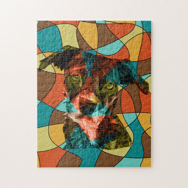 Hundekubismus Puzzle (Vertikal)