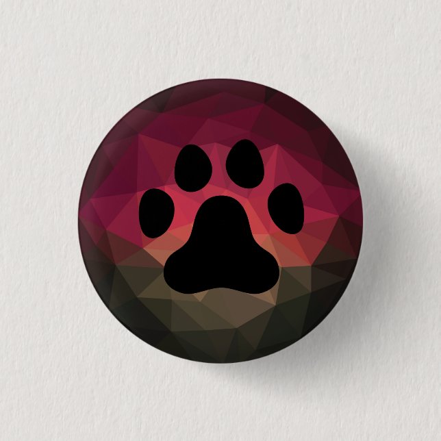 Hundekuh, farbenfrohe Designgolfe für Tiere Button (Vorderseite)