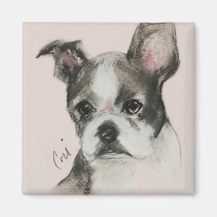 Hundekunst-Magnet Bostons Terrier Magnet