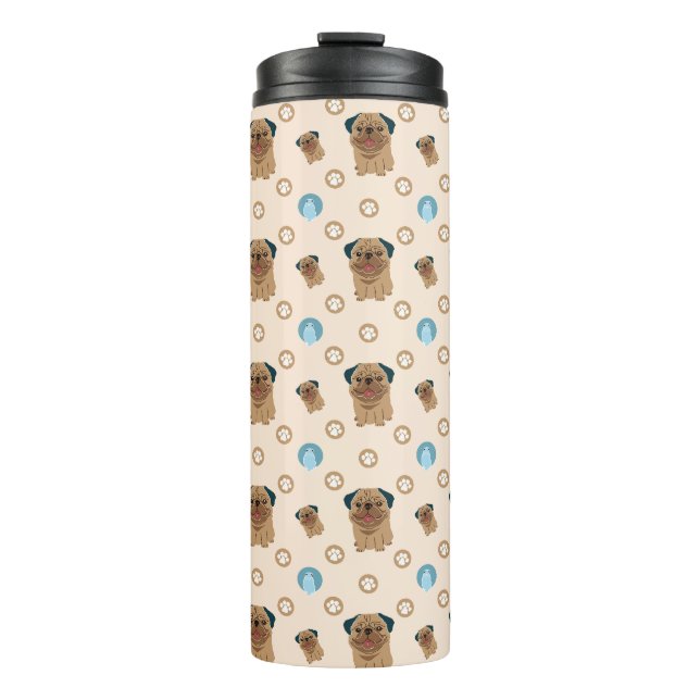 Hundekuppelmuster Thermosbecher (Vorderseite)