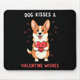 Hundeküsse und Valentinstagswünsche Corgi-Liebe Mousepad
