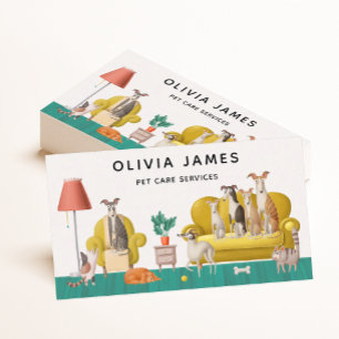 Hundelandwanderung und Tierhundsitzen Visitenkarte