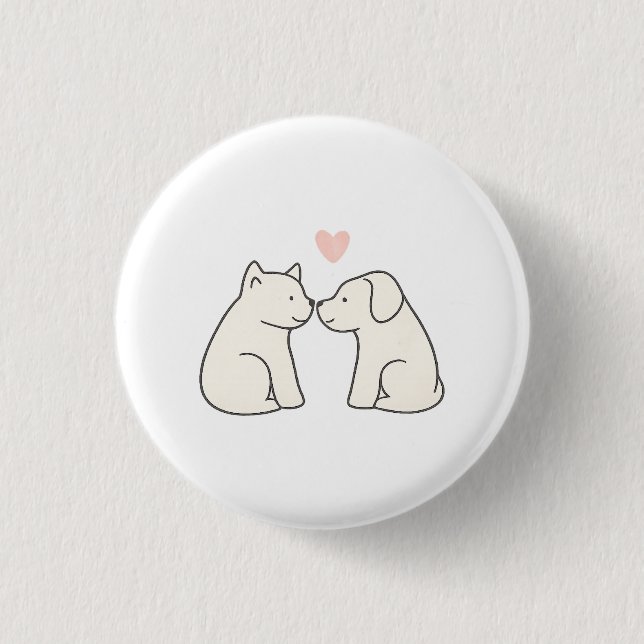Hundeliebe Button (Vorderseite)