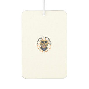 Hundeliebe Vintage Retriever Pfotenabdruck-Shirt-D Autolufterfrischer