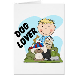 Hundeliebhaber-blonde Jungen-T-Shirts und