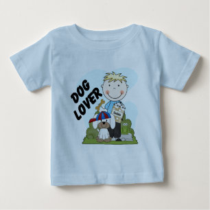 Hundeliebhaber-blonde Jungen-T-Shirts und Baby T-shirt