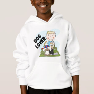 Hundeliebhaber-blonde Jungen-T-Shirts und Hoodie