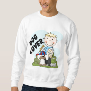 Hundeliebhaber-blonde Jungen-T-Shirts und Sweatshirt