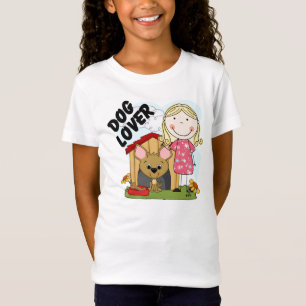 Hundeliebhaber-blonde Mädchen-T - Shirts und