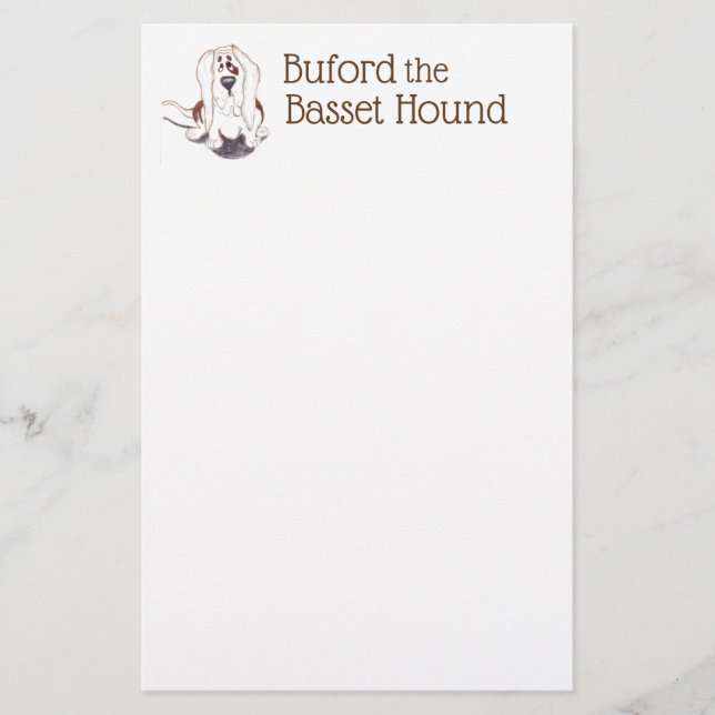 Hundeliebhaber Buford das Bassetbriefpapier Briefpapier (Vorderseite)