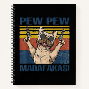 Hundeliebhaber   Bulldog Pew Madafakas Notizbuch