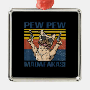 Hundeliebhaber Bulldog-Pew Madafakas Ornament Aus Metall