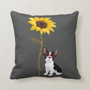 Hundeliebhaber  Du bist mein Sonnenblume Kissen