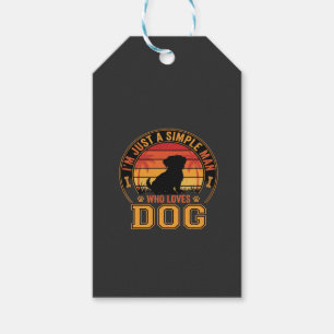 Hundeliebhaber Einfacher Mann Retro Sonnenuntergan Geschenkanhänger