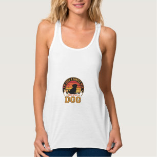 Hundeliebhaber Einfacher Mann Retro Sonnenuntergan Tank Top