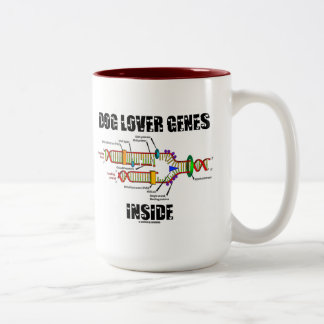 Hundeliebhaber-Gen-Innere (DNS-Reproduktion) Zweifarbige Tasse