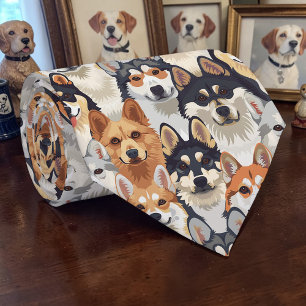 Hundeliebhaber-Hunde-Retro-Tie nach Maß Krawatte