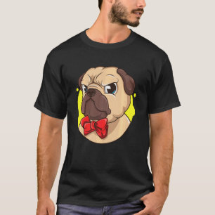 Hundeliebhaber Hundegesicht Rote Fliege Lustiges V T-Shirt