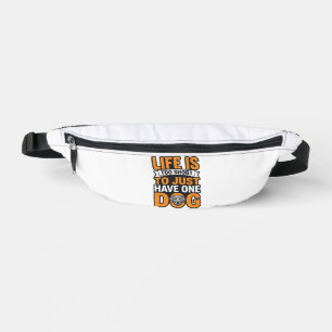 Hundeliebhaber Leben ist zu kurz Vintage-Shirt-Des Bauchtasche