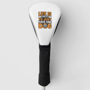 Hundeliebhaber Leben ist zu kurz Vintage-Shirt-Des Golf Headcover