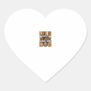 Hundeliebhaber Leben ist zu kurz Vintage-Shirt-Des Herz-Aufkleber