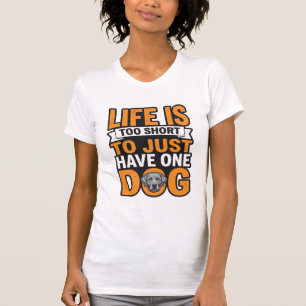 Hundeliebhaber Leben ist zu kurz Vintage-Shirt-Des T-Shirt