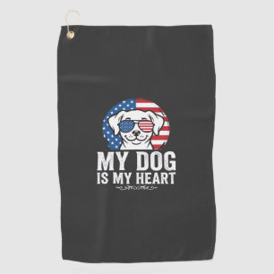 Hundeliebhaber Mein Hund Ist Mein Herz Golfhandtuch