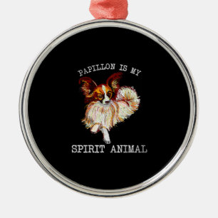 Hundeliebhaber Papillon ist mein Geist Tier Ornament Aus Metall