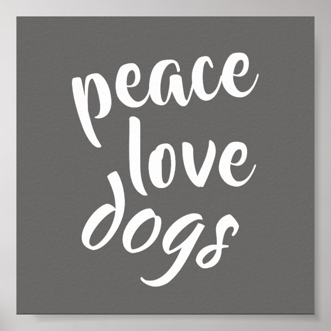 Hundeliebhaber zitieren Poster grau-weiß modern (Vorne)