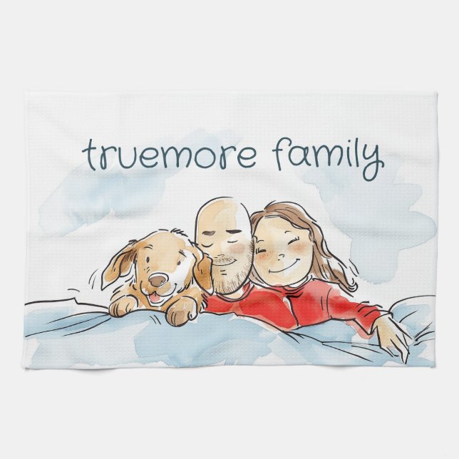 Hundeltern Geschirrtuch (Horizontal)