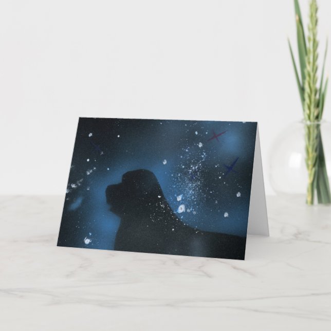 Hundemalerei in Neufundland Karte (Vorderseite)