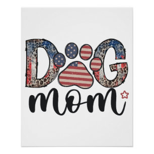 Hundemama 4. Juli Amerikanische Mama Poster