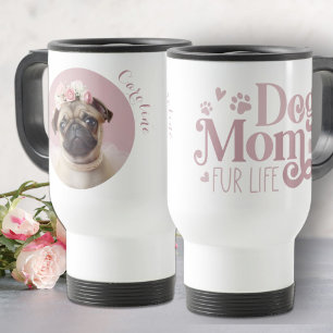 Hundemama Fell Fürs Leben Mops Foto Custom Reisebecher