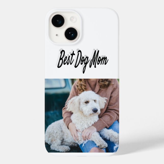 Hundemama-Foto Schwarz Text iPhone-Hülle Case-Mate iPhone Hülle (Rückseite)