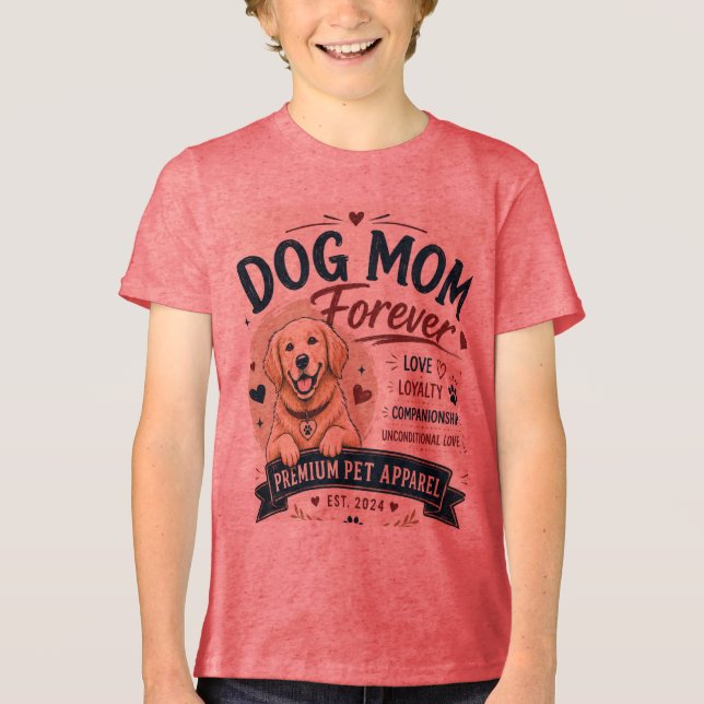 Hundemama für immer Design Tri-Blend Shirt (Vorderseite)