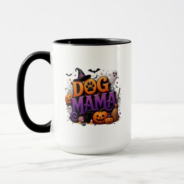 Hundemama Halloween-Tasse Tasse (Links)