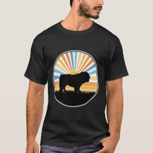 - Hundemama Hund Papa Retro Sonnenuntergang Hausti T-Shirt