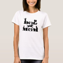 Hundemama Hund Silhouette Pfotenabdruck Süßer Haus T-Shirt
