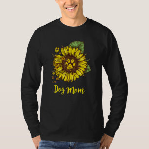 Hundemama Hundepfoten Sonnenblume Hundemama Mutter T-Shirt