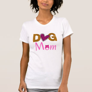 Hundemama Leopardendruck/Trendiger Hunde Liebhaber T-Shirt