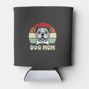 Hundemama Retro Bulldogge Vektor Dosenkühler