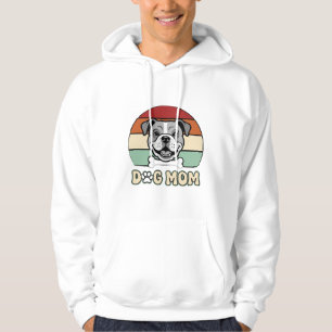 Hundemama Retro Bulldogge Vektor Hoodie