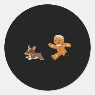 Hundemama-Shirt Lebkuchen-Jagd Französische Bulldo Runder Aufkleber