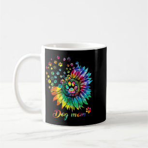 Hundemama Spiral Hund Pfoten Drucke Tie Dye Hippie Kaffeetasse