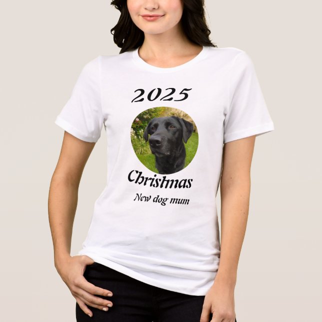 Hundemama Weihnachten  Tri-Blend Shirt (Vorderseite)