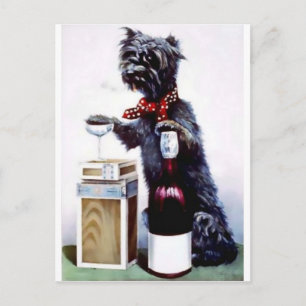 Hundemarke Vintage Poster Postkarte