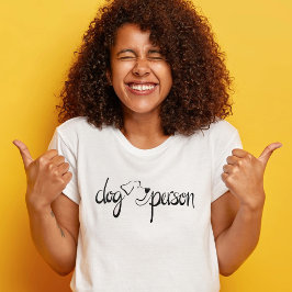 Hundemensch Moderne handgeschriebene Schrift Fraue T-Shirt