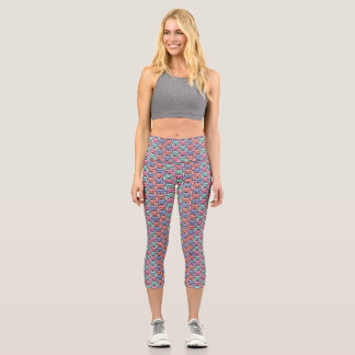 Hundemuster bedruckt capri leggings