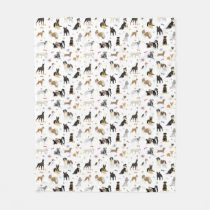 Hundemuster Fleecedecke