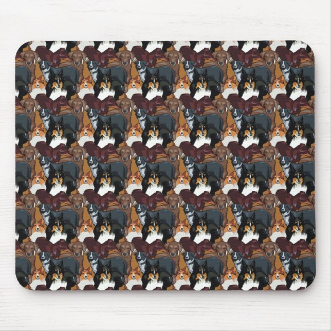 Hundemuster Mousepad (Vorne)